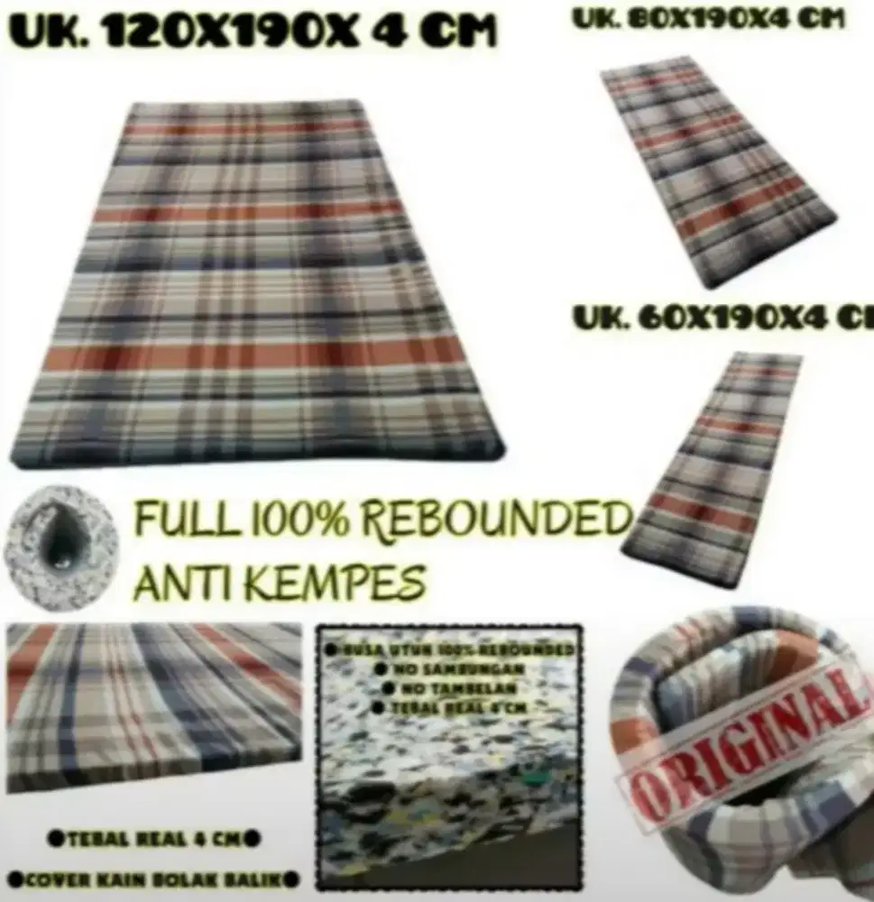 Kasur Busa Rebounded Anti Kempes - Matras Tulang Belakang