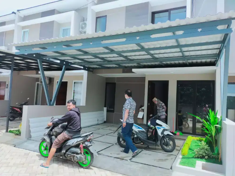 kanopi bajaringan atap spandek pasir