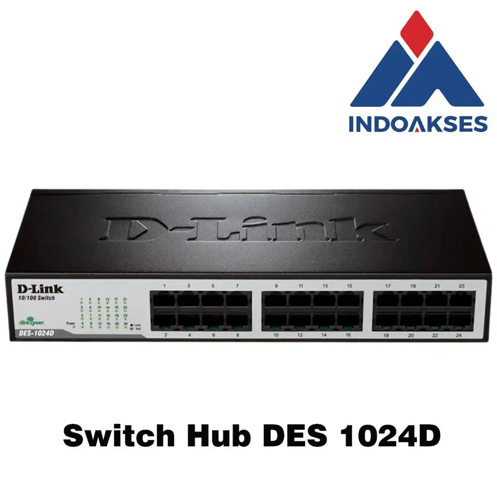 Switch Hub D-Link DLink 24 Port DES 1024D 10/100Mbps