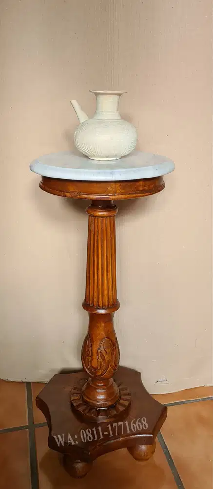 Side table / Table lamp marmer antik dm 30cm