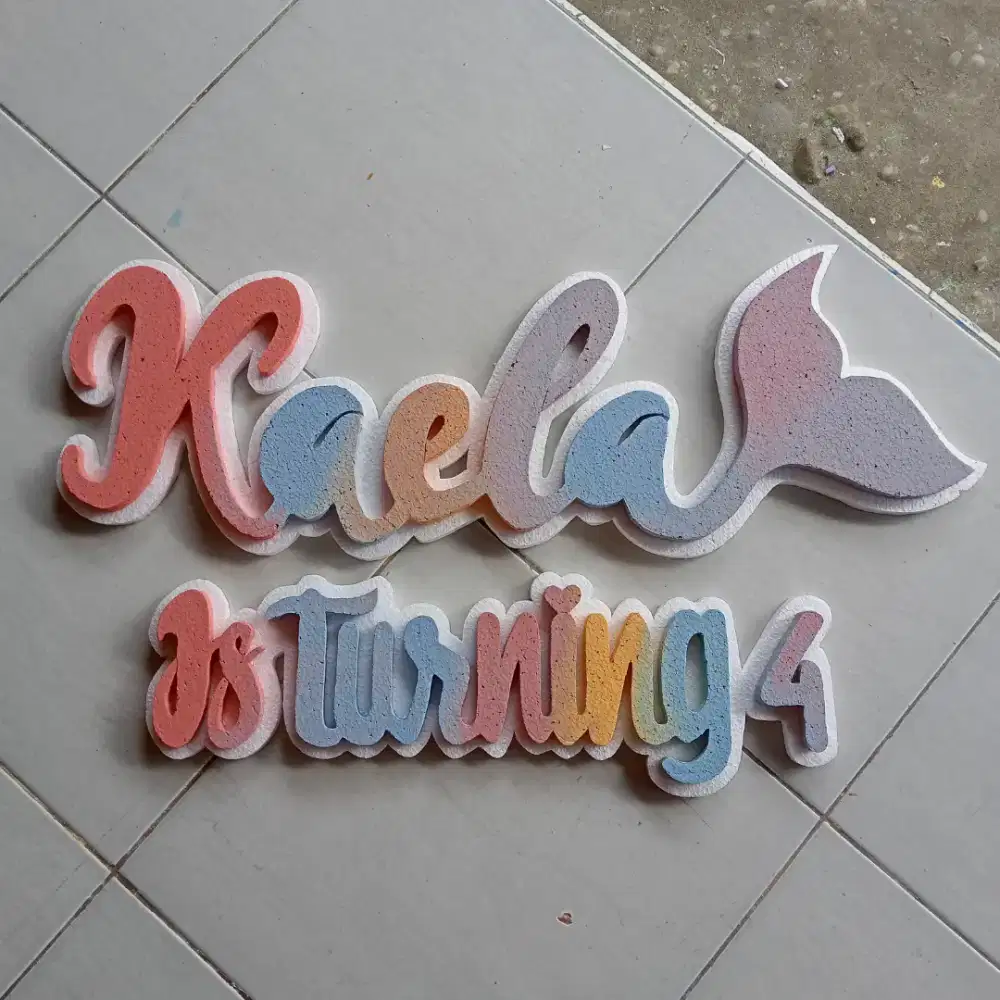 Tulisan ART Styrofoam 3D