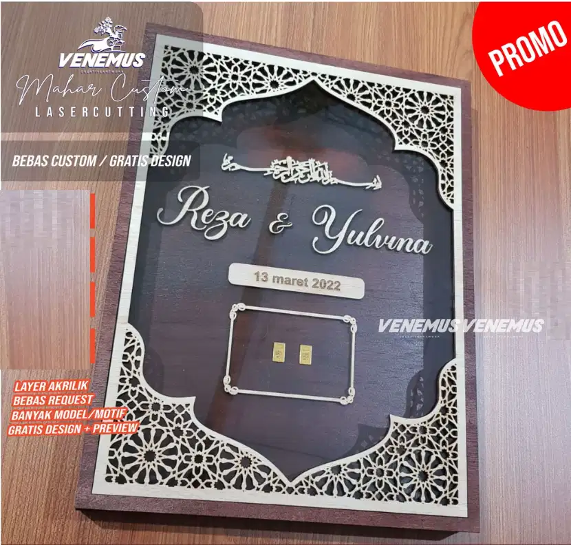 Mahar rustic cutting laser custom design