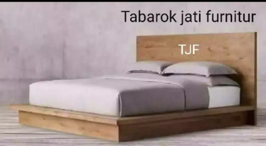 Tempat tidur minimalis modern,160x200, bahan kayu jati tua