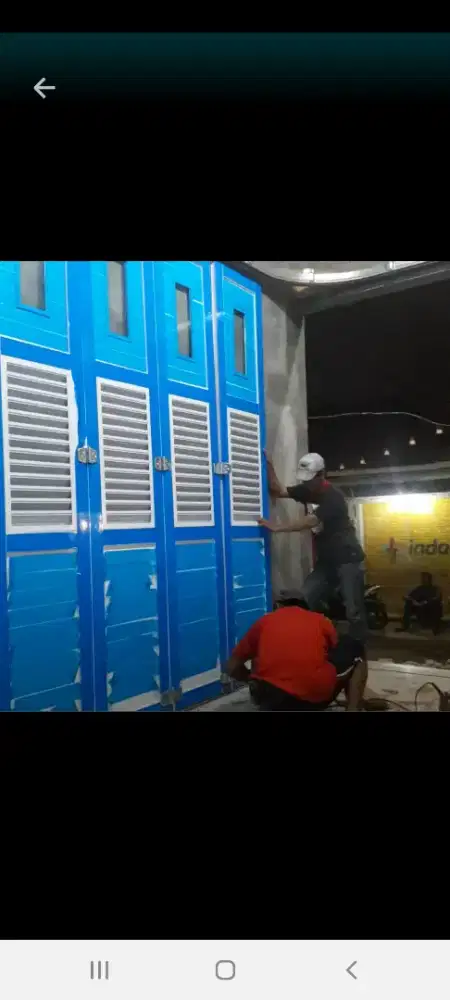 Pintu aluminium garasi tikung