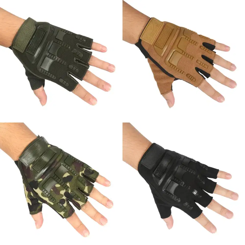 Sarung tangan pria setengah jari tactical series