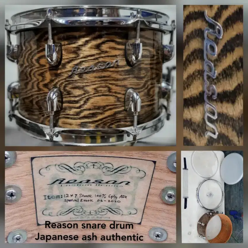 Snare drum reason japanese ash authentic shell