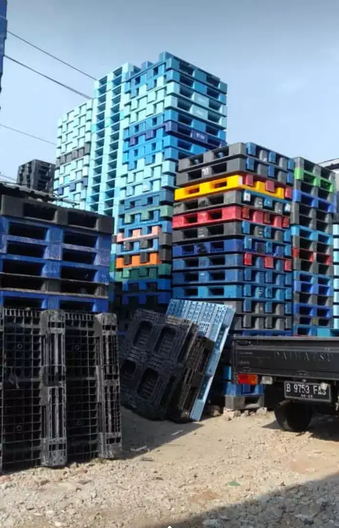 Palet plastik/kayu bekas/baru pallet plastik