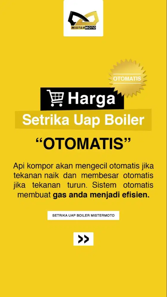 Setrika Uap Laundry dan Konveksi OTOMATIS MISTERMOTO 35ltr 2 Setrika