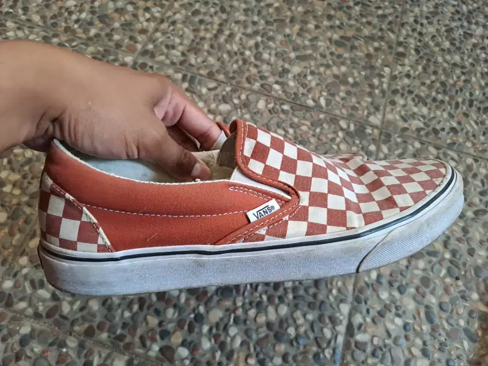 Vans slip on original red hot chili size 44.5/11 jual murah cepat Bu