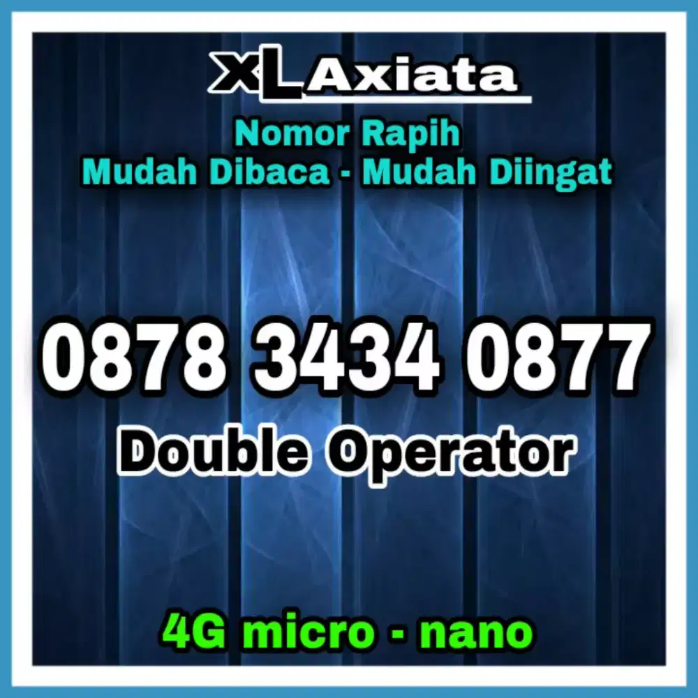 Nomor Cantik XL Axiata 0878 0877 Kartu Perdana Telkomsel Nomer Rapih