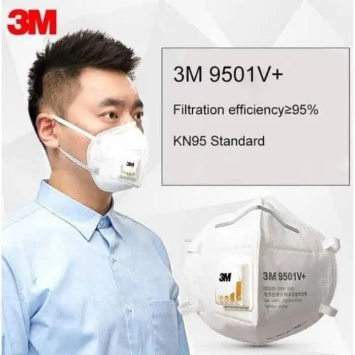 Masker N95 3M 9501V+ Original 100%