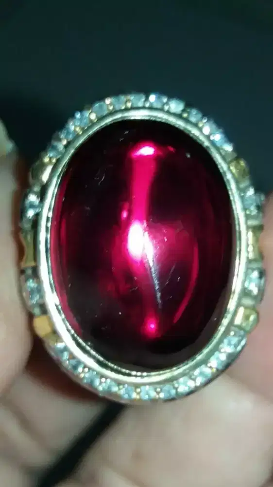 Jual Batu Cincin Cyclop Merah Quartz Big Bagus