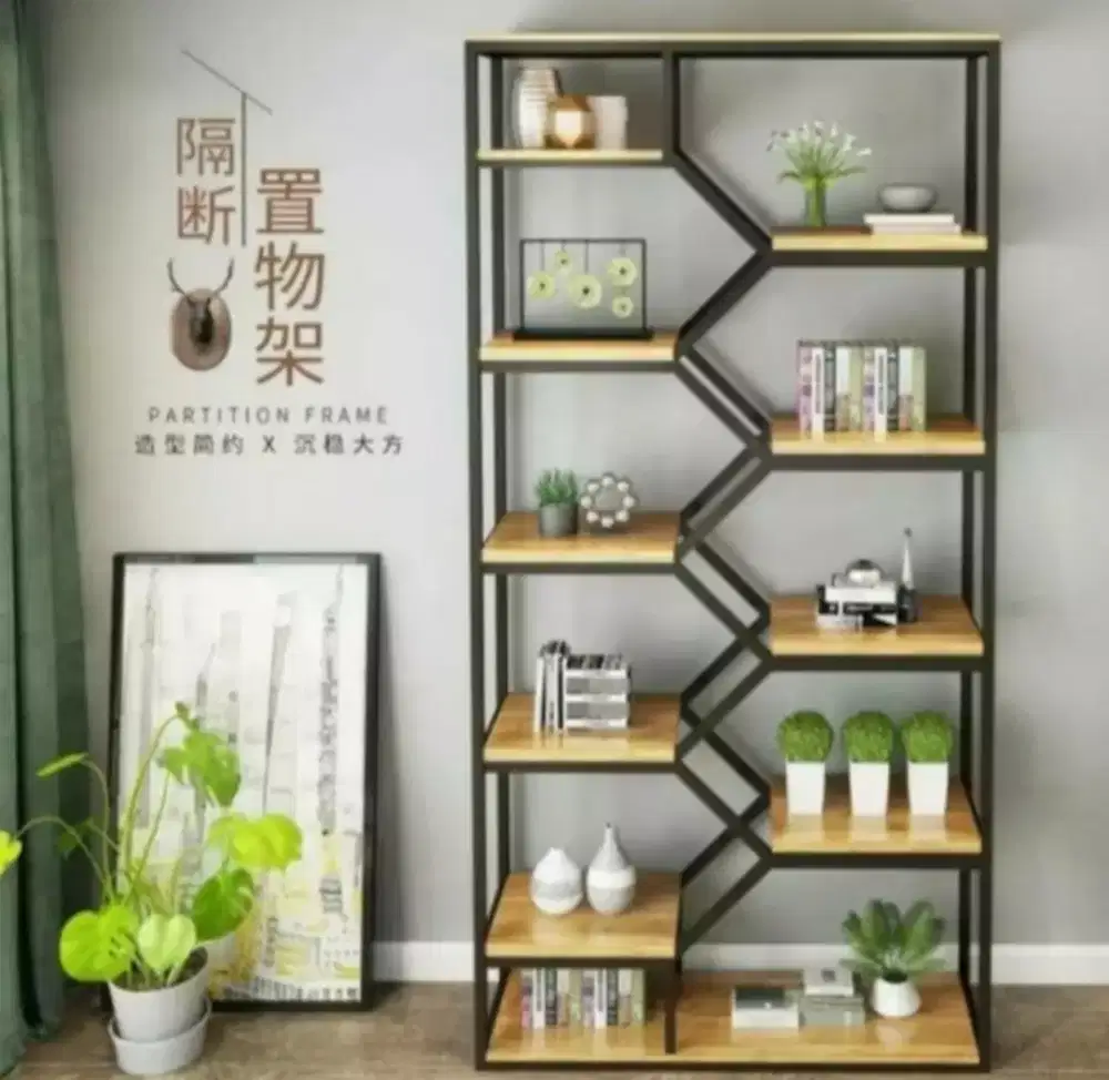 Rak partisi minimalis jati belanda