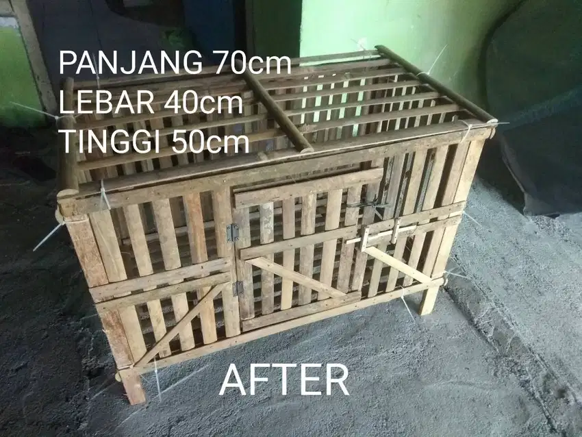 Kandang Bongkar Pasang Bambu untuk anak ayam dan lainnya