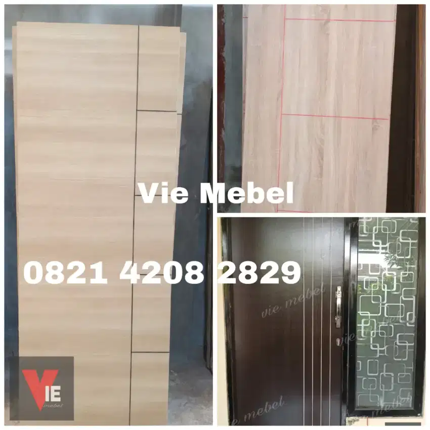 PINTU MINIMALIS DOBEL TRIPLEK, HDF, KAYU, ALUMUNIUM || JENDELA & KUSEN