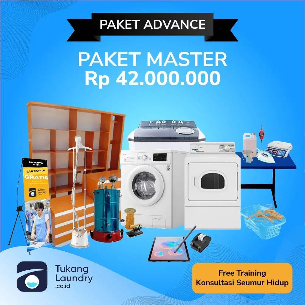 Paket Usaha Laundry Paket MASTER Advance 42Juta an BEST SELLER