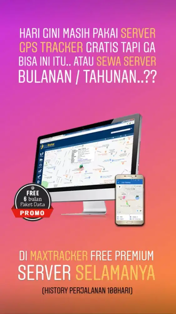 Gps Tracker Pelacak Mobil Motor Truk Akurat Gratis Server Selamanya