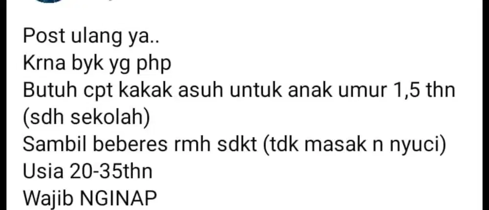 Butuh cepat siap bekerja