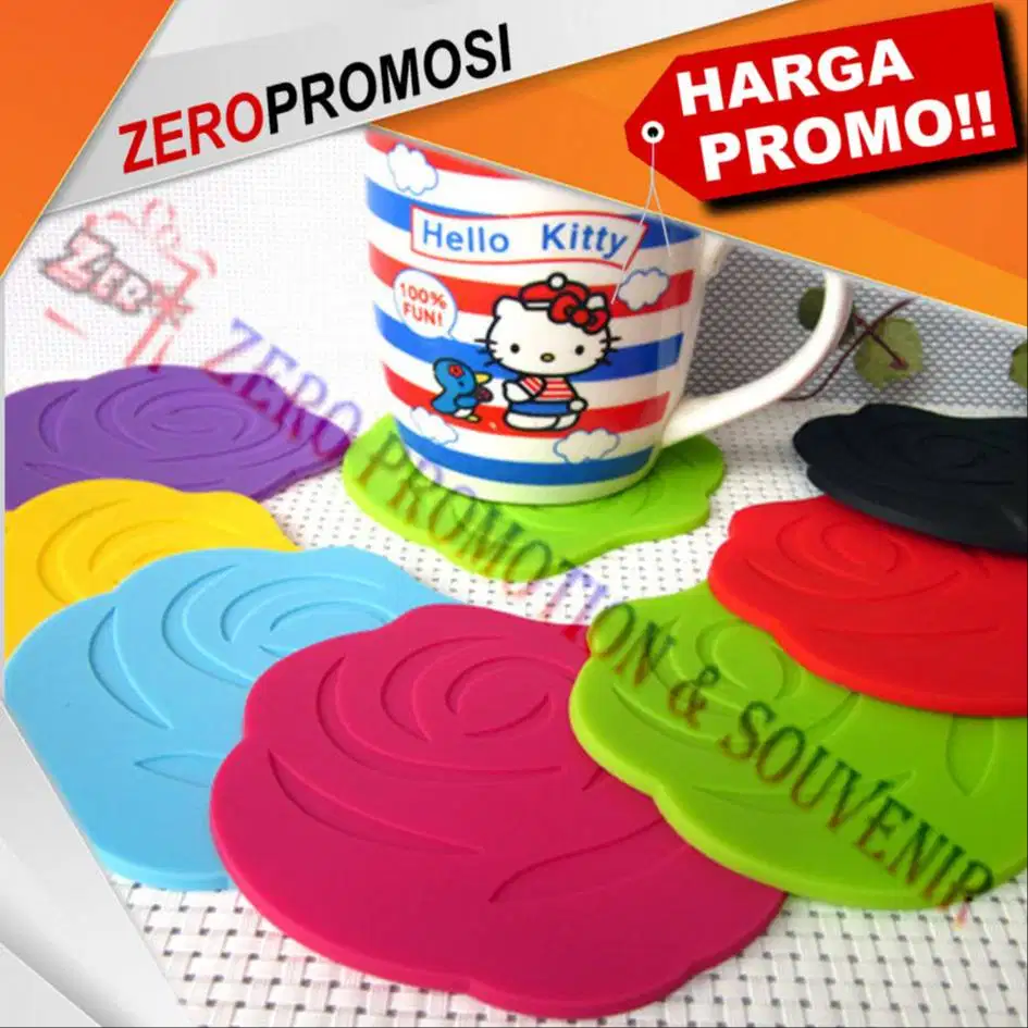 tatakan gelas karet promosi custom