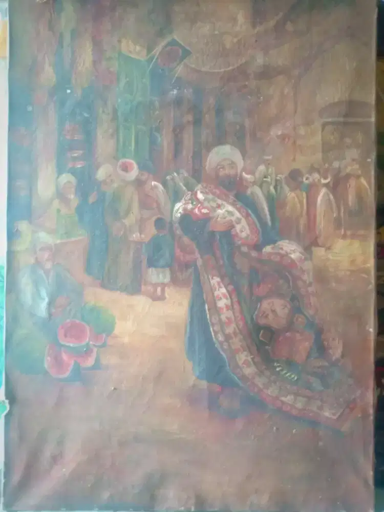 Lukisan Eropa Lawas, suasana pasar di bahdad