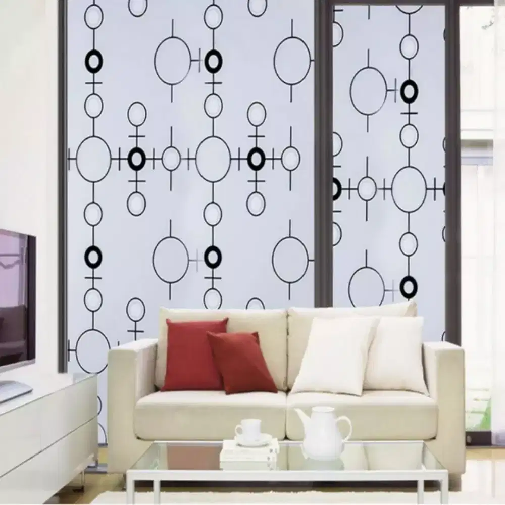 Stiker kaca sandblast/stiker kaca sandblast motif