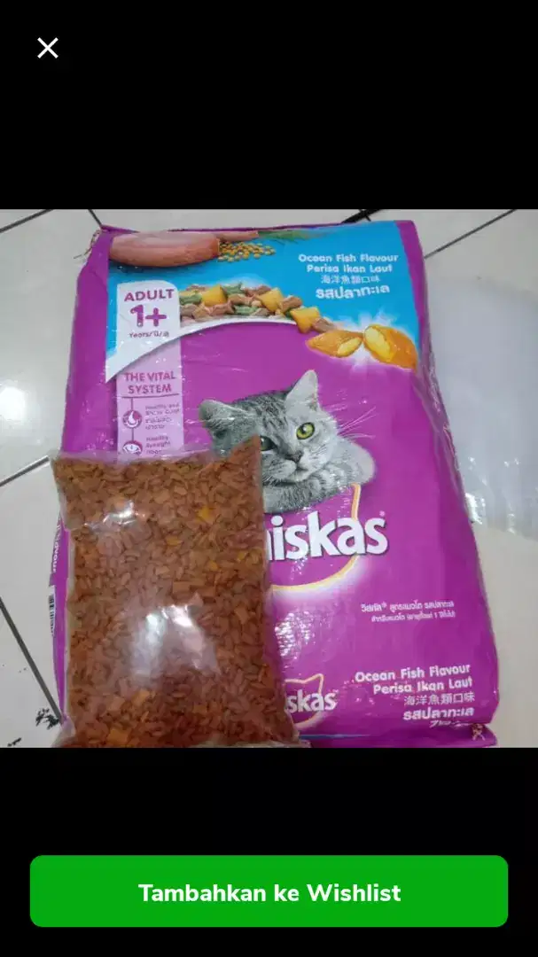 Whiskas makanan kucing adult ocean fish repack 1 kg