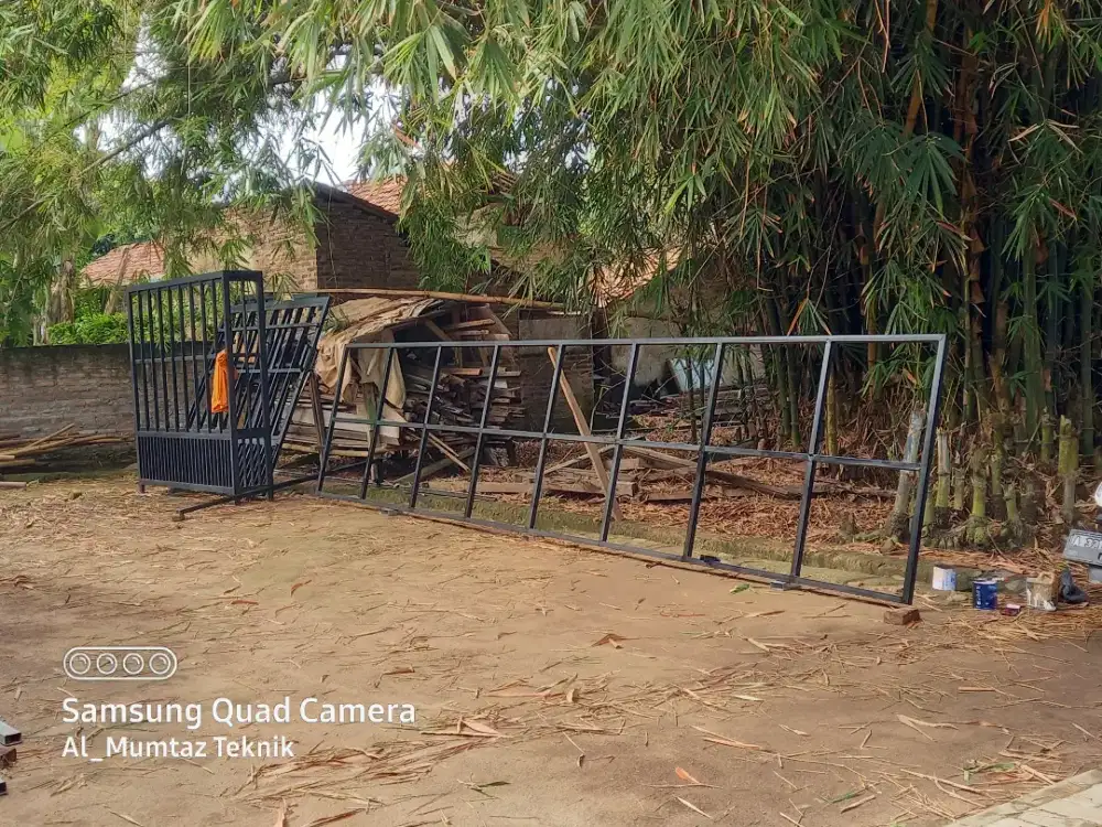 Kanopi minimalis atap spandek pasir