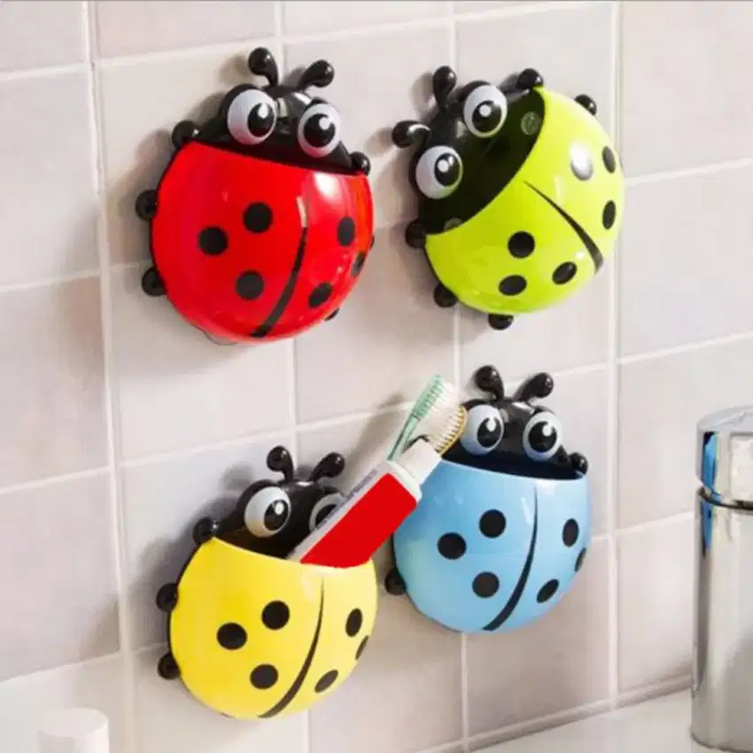 Ladybug Toothbrush Holder / Tempat Sikat Gigi dan Odol Kumbang