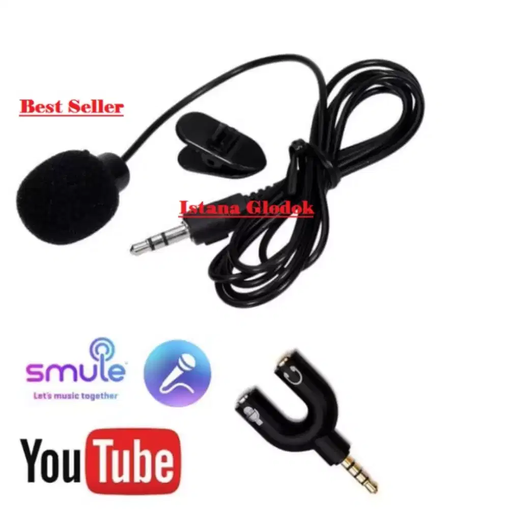 Paket microphone clips on 3,5 mm+Splitter U mic Splitter U