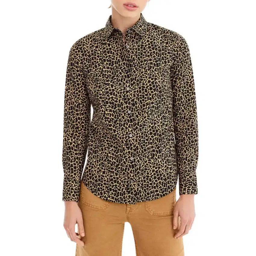 J.Cre* Button-up Leopard Perfect Shirt