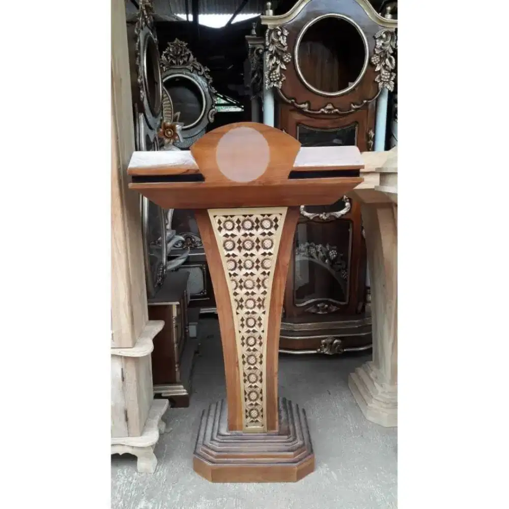 Mimbar masjid SBY kayu jati