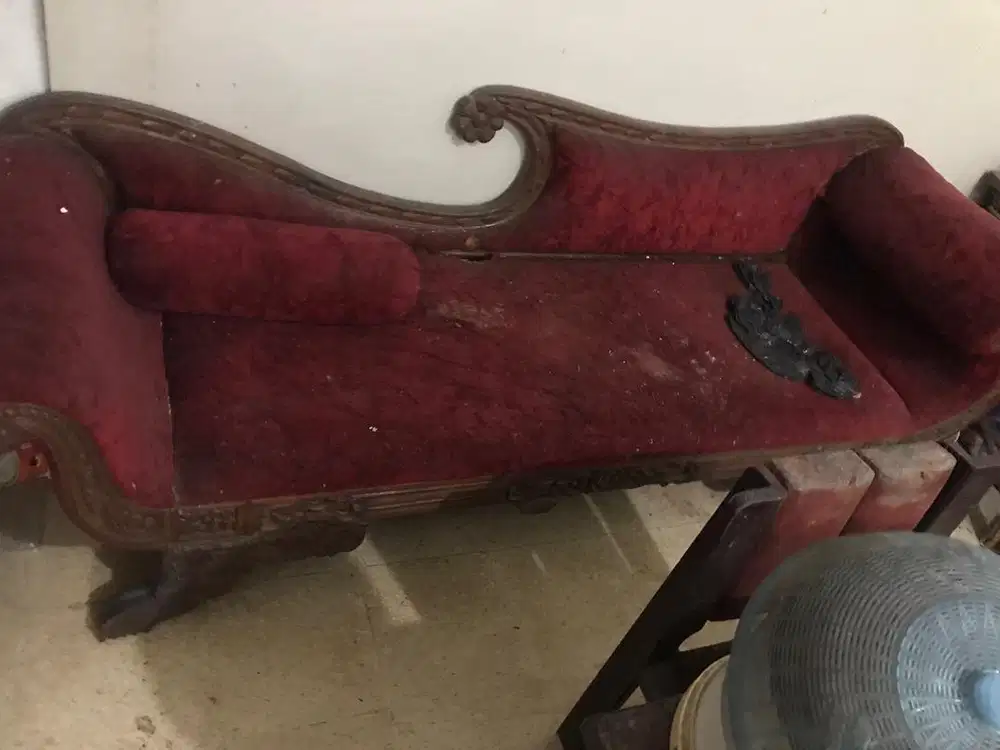 sofa jati ukiran retro vintage 1970-80 original