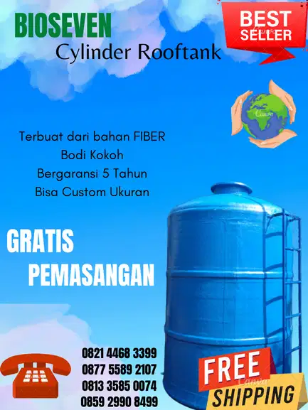 TANDON AIR FIBER BAHAN TEBAL,KUAT,RAMAH LINGKUNGAN GARANSI RESMI