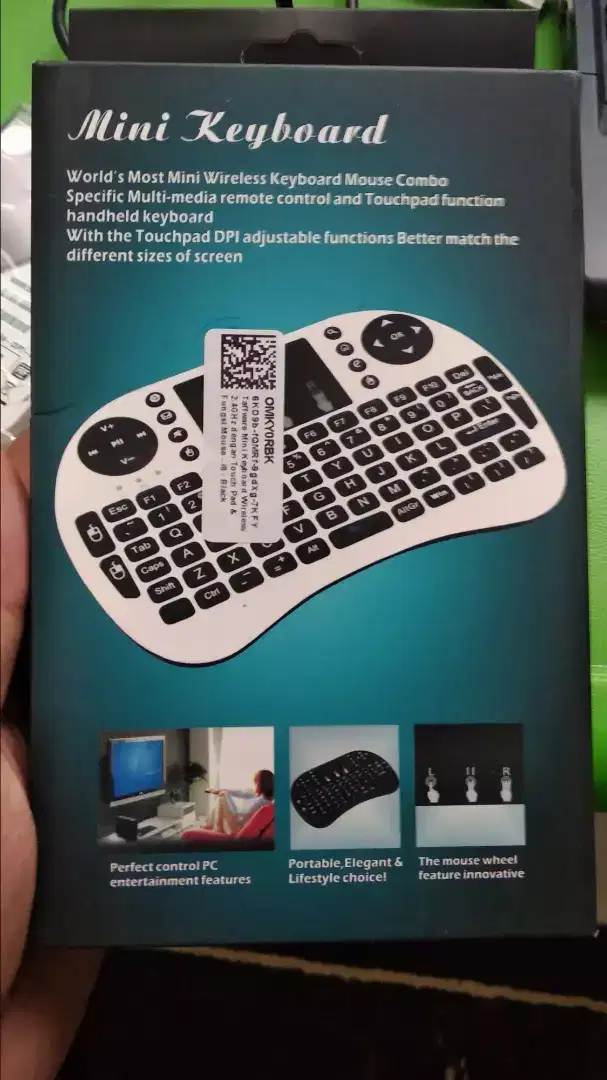 Mini wireless keyboard untuk laptop,smart tv, dll