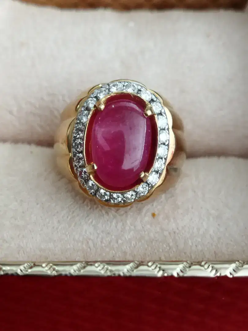 Cincin Eropa Pria Berlian Ruby Mira Afrika Kode001