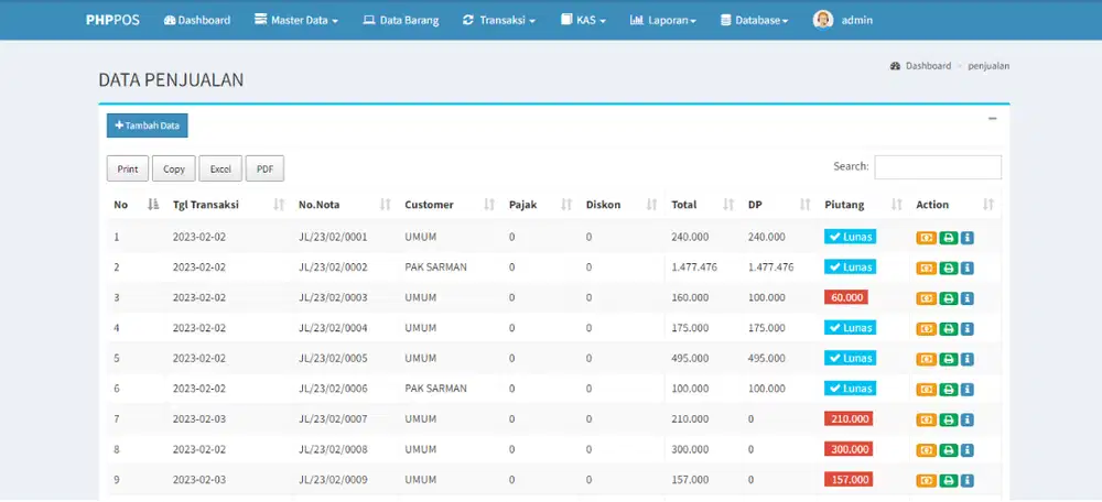 Program Kasir dan Stok Barang