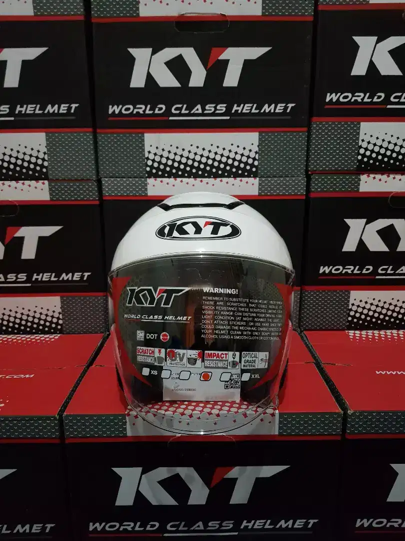 Helm KYT Kyoto R Solid White Size XXL
