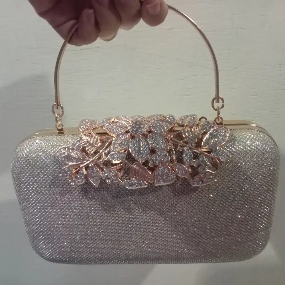 (NEW) Tas Pesta Gold Wanita / Tas Kondangan Gold Wanita Terbaru