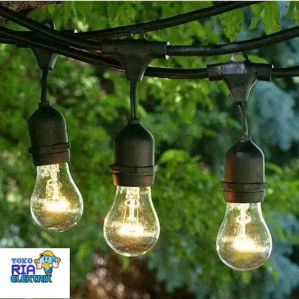 KABEL PLUS FITTING GANTUNG OUTDOOR/INDOOR 10 METER 10 FITTING