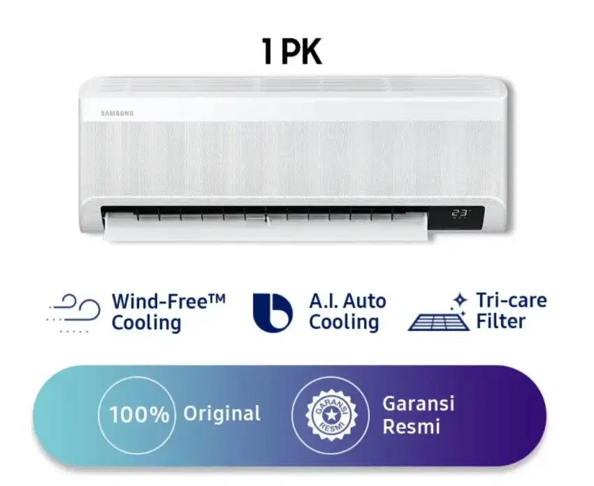 SAMSUNG AC SPLIT WINDFREE 1PK INVERTER HEMAT LISTRIK (AR10CYFAA)