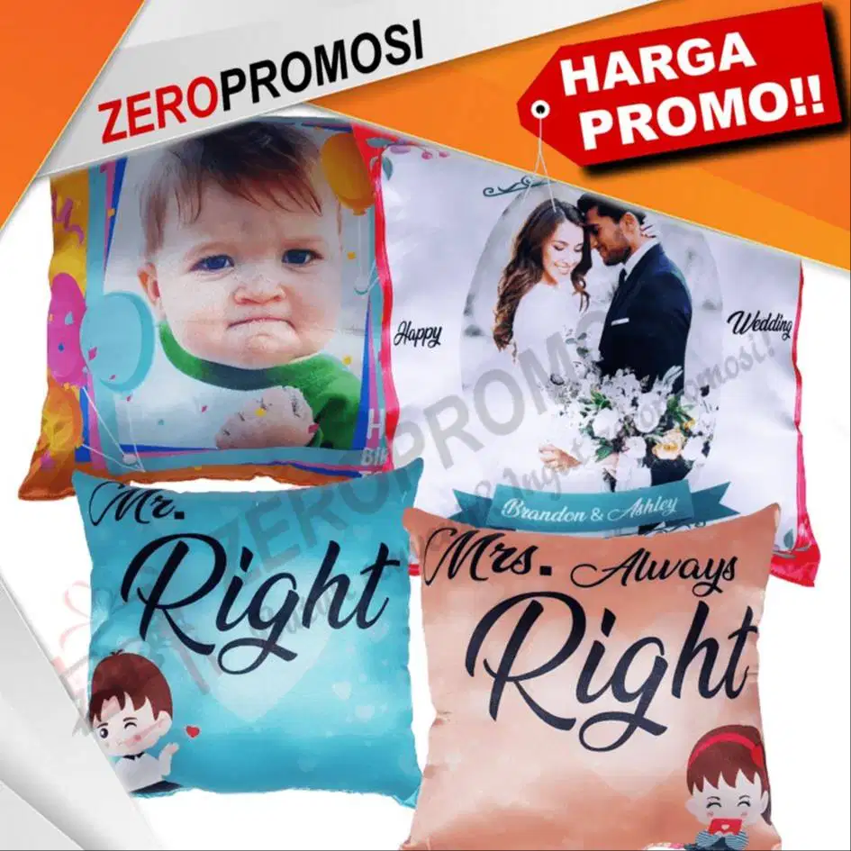 Souvenir Bantal Kotak Printing Promosi