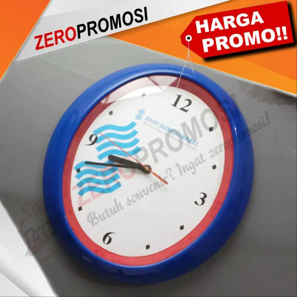 Jam Dinding OVAL 30CM + Sablon Full Color