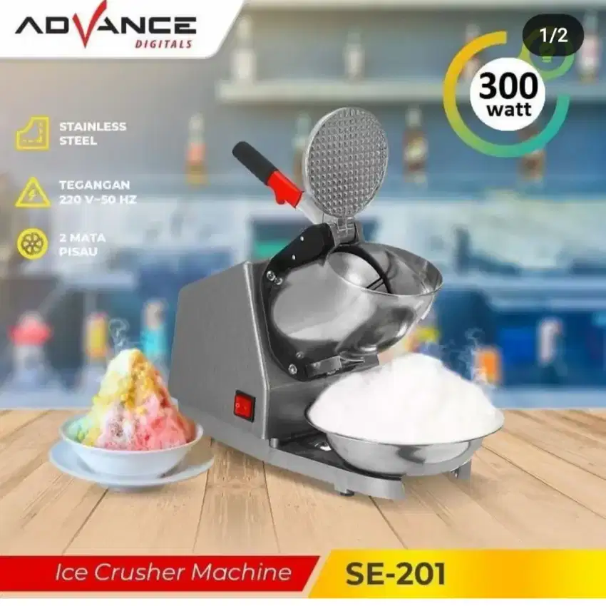 Advance ice Crusher Mesin Serut es 2 mata Pisau