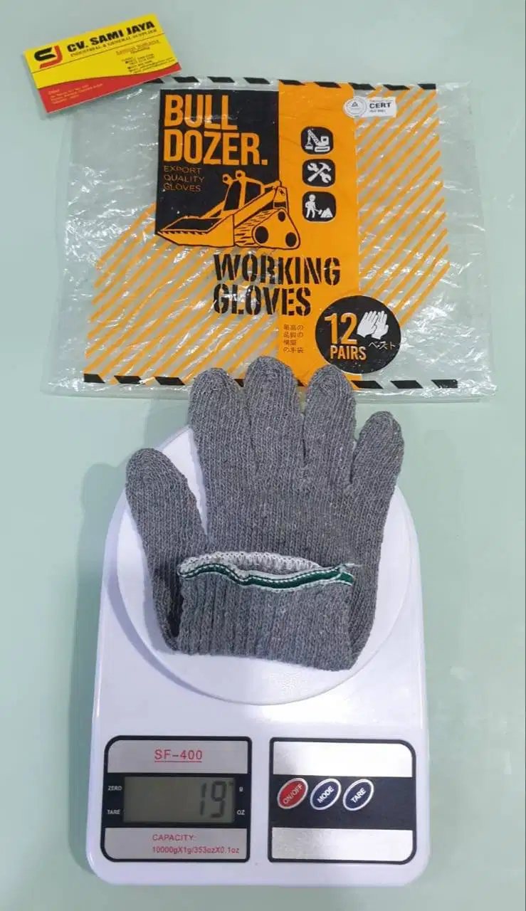 Kaos tangan kerja abu BULDOZER (B4)