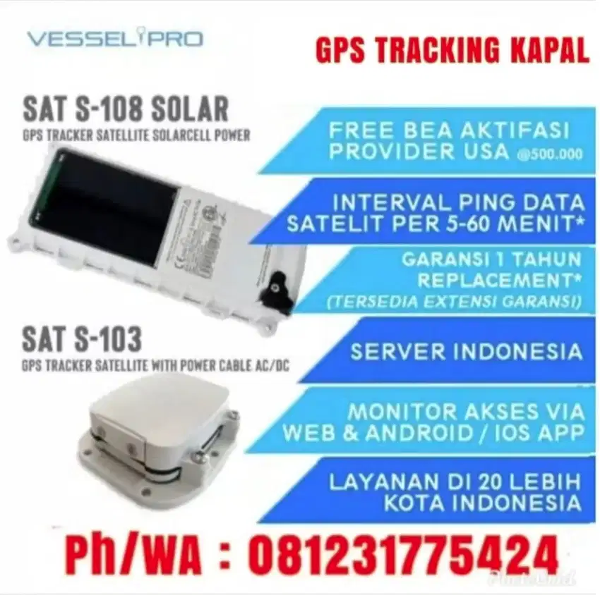 GPS kapal laut jaringan satelit server Indonesia