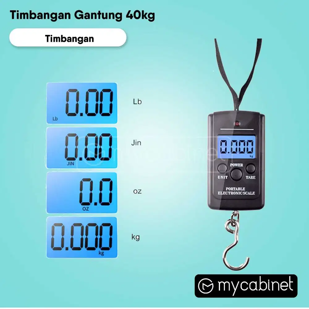 Timbangan Gantung Taffware 40KG Timbangan Koper Timbangan Laundry