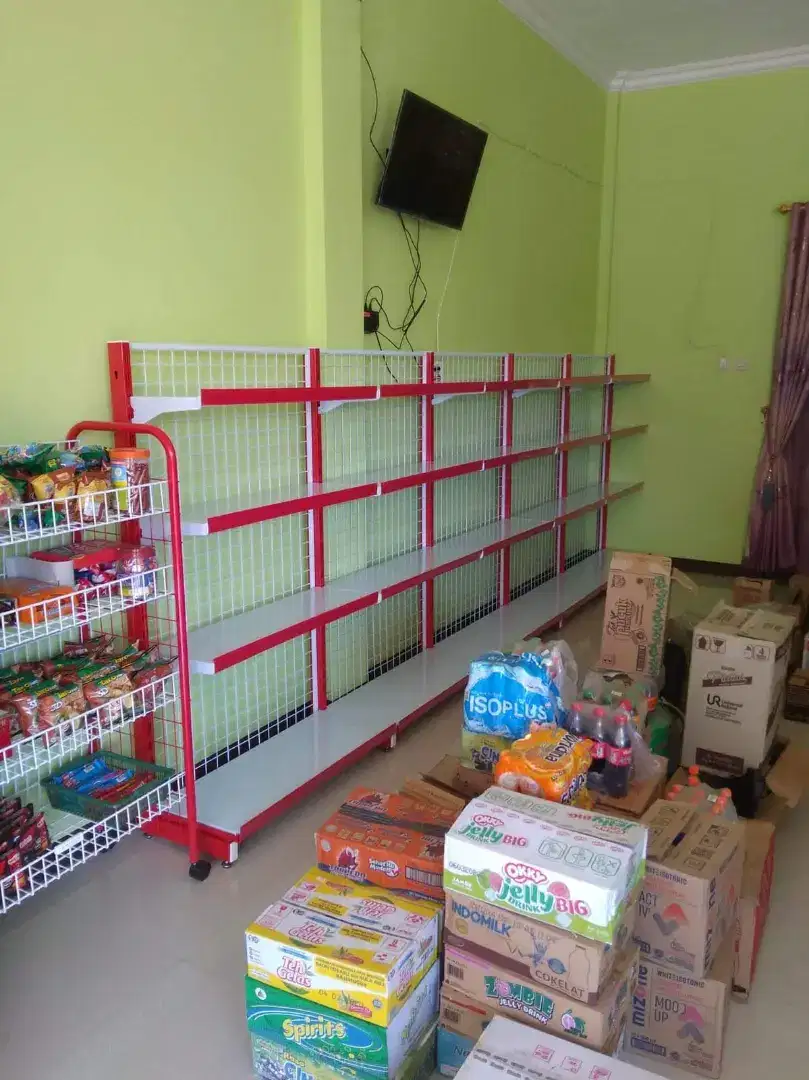 rak minimarket modern langsung pabrik siap melayani antar pasang