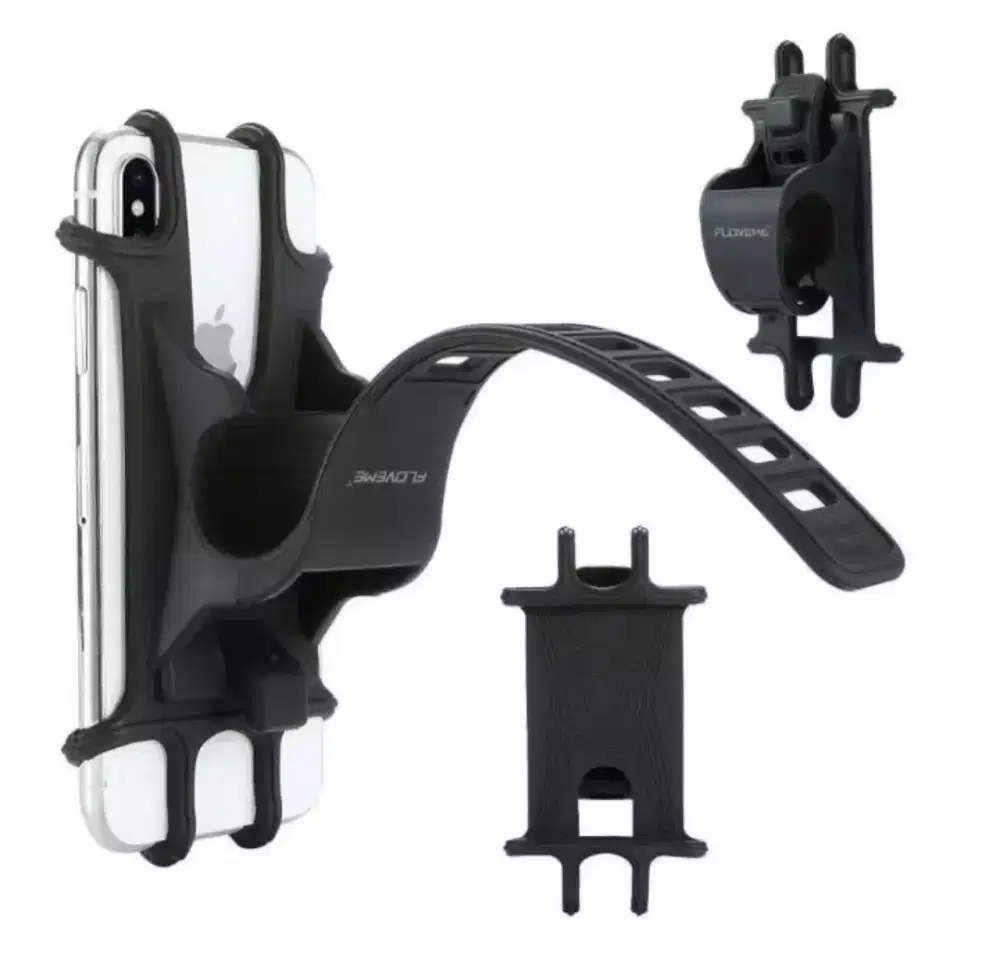 Holder hp sepeda silicon rotasi 360 derajat