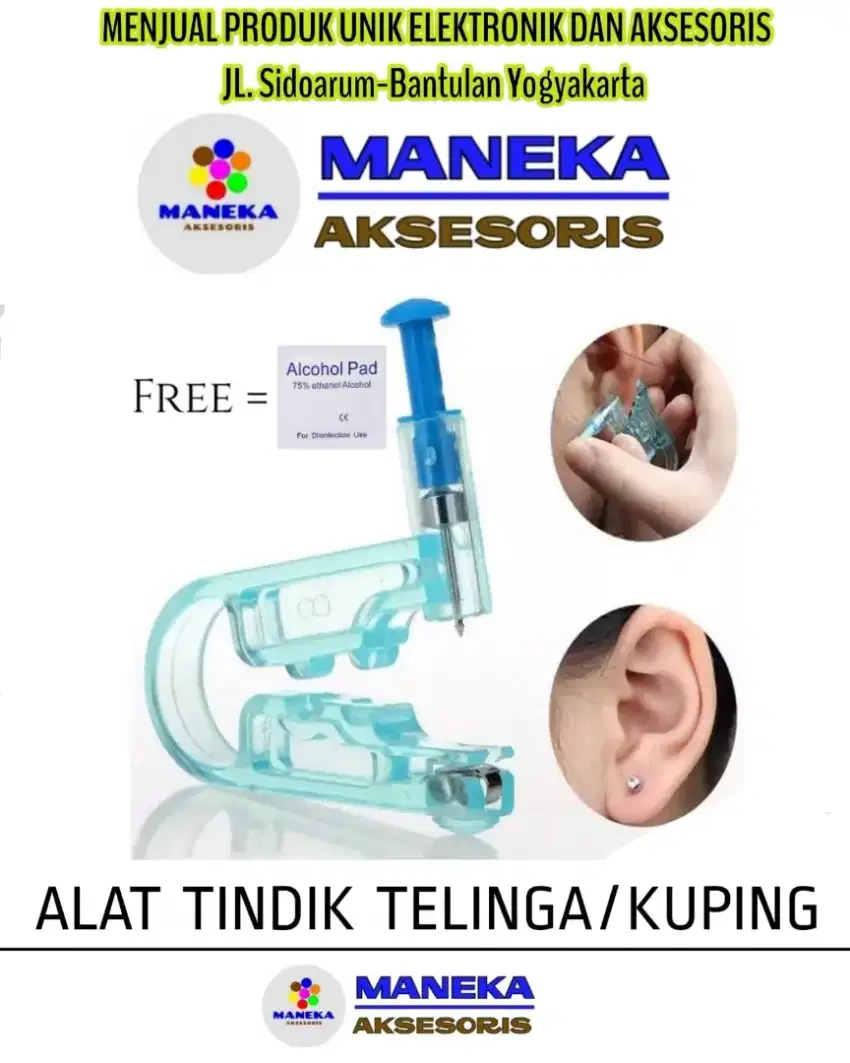 ALAT TINDIK TELINGA Sekali Pakai bisa Hidung Kuping Ear Piercing FREE