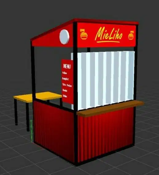 Container Gerobak / stand indomie warmindo